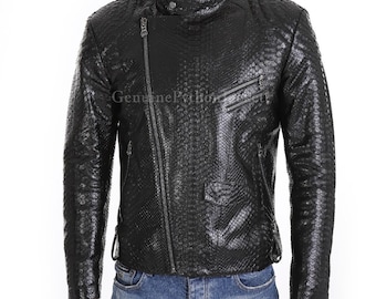 Echte Python Jacke | Herren Motorradjacke | Einzigartige Art von Leder
