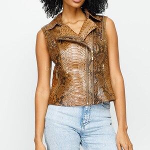 Real Python Jacket | Women's Motorcycle Jacket | Unique Kind of Leather
