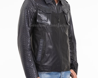 Echte Python Jacke | Herren Motorradjacke | Einzigartige Art von Leder