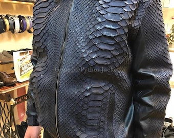 Echte Dragon Python Jacke | Herren Motorradjacke | Einzigartige Art von Leder