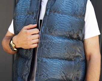 Echte Python Jacke | Herren Motorradjacke | Einzigartige Art von Leder