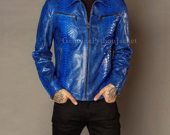 Echte Python Jacke | Herren Motorradjacke | Einzigartige Art von Leder