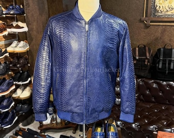 Echte Python Jacke | Herren Motorradjacke | Einzigartige Art von Leder