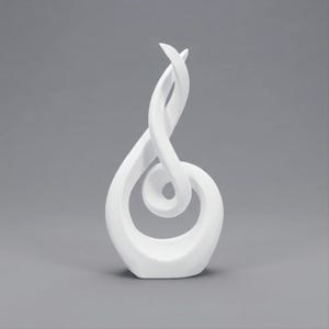 Minimal Twisted Sculpture | Abstract Statue | Modern 3D Printed Home Decor