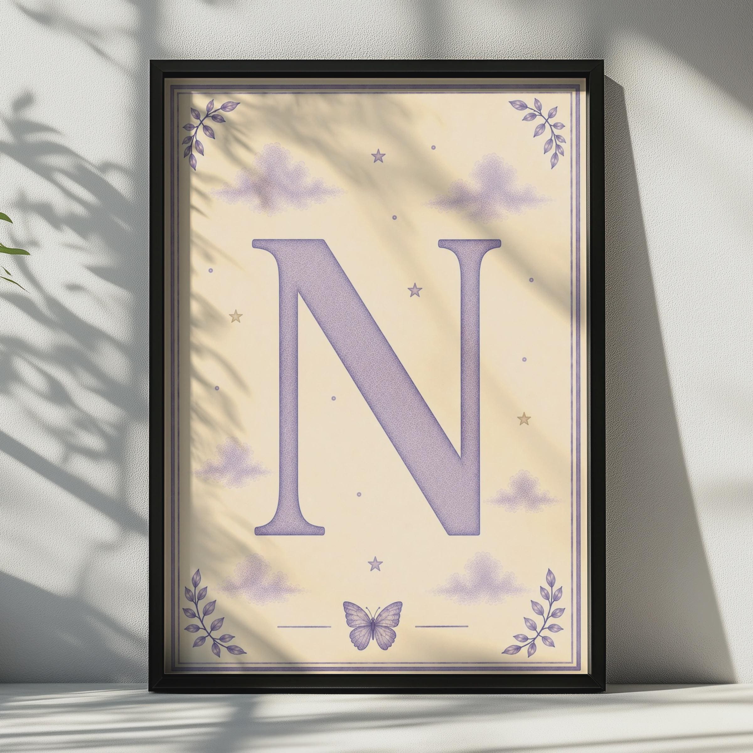 Butterfly Letter N - Etsy