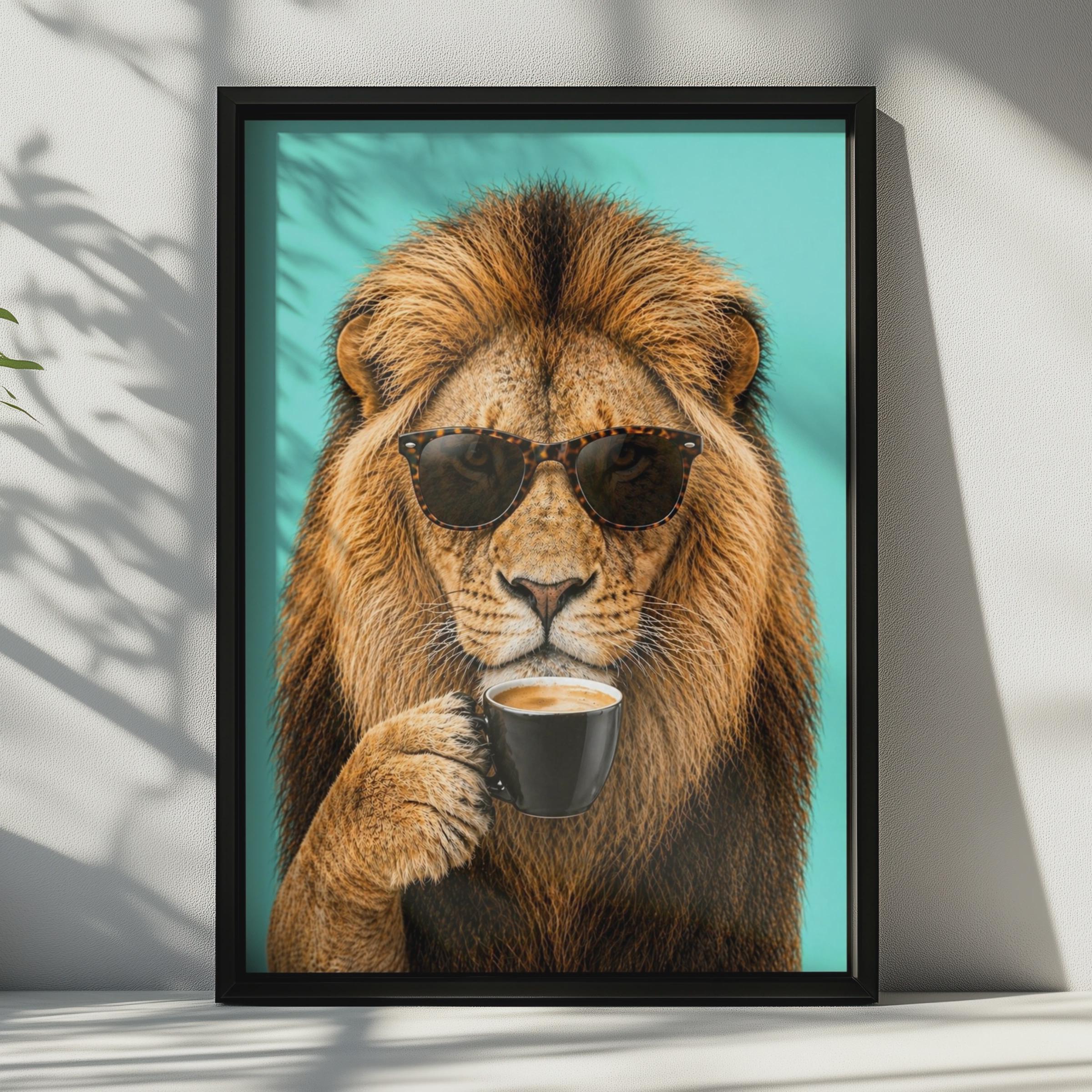 Lion Coffee Posters - Etsy
