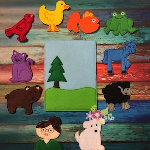 Felt Brown Bear Story Board