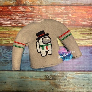 Imposter Snowman Character Sweater -- 12inch Doll Clothes