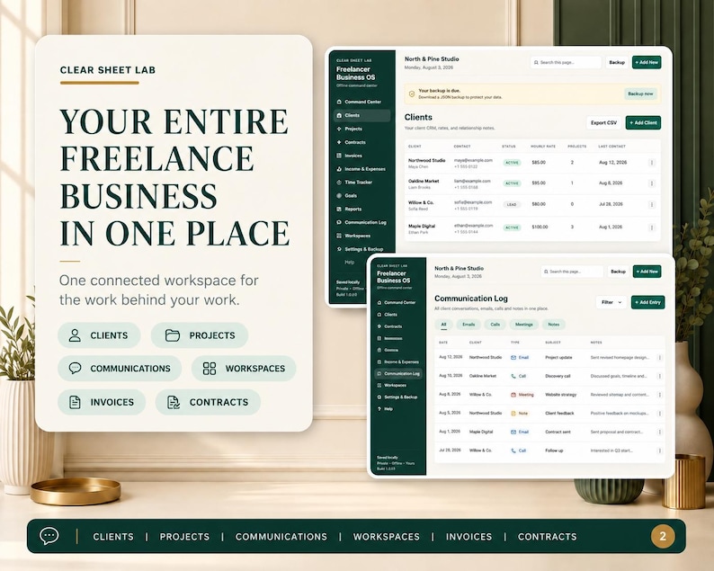 Freelancer Client & Project Tracker with Invoices and Time Tracking ...