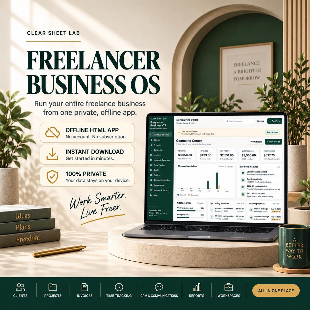 Freelancer Client & Project Tracker with Invoices and Time Tracking ...