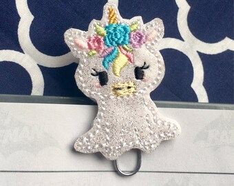Unicorn Planner clip, Unicorn bookmark, Planner accessories