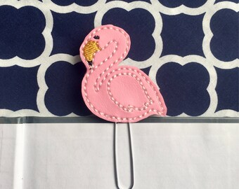 Flamingo Planner clip, flamingo book clip, Planner accessory, Planner Clip, Flamingo Feltie, Flamingo Bookmark, Flamingo Paperclip