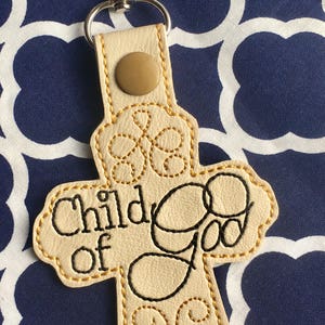 Child if God keychain, Cross keychain, Christian keychain