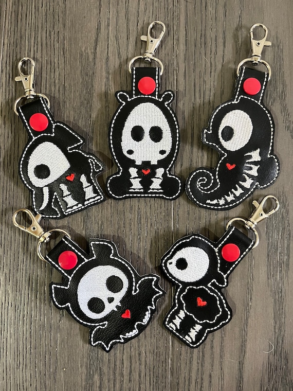 Skelanimal Inspired Key Fobs, Skull Animal Key Chain, Skull Animal