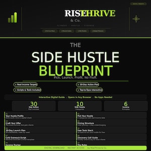 The Side Hustle Blueprint — Interactive Digital Guide | Start Earning on the Side in 30 Days