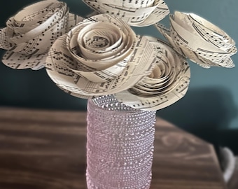 Paper Rosettes| Recycled Book Page Blooms for Weddings, Events