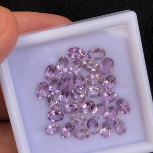 12.55 Ct Natural Amethyst Lot – Oval Cut Loose Amethyst Gemstones for Jewelry Making | Light Purple Faceted Gem Parcel | Collector Stones