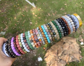 Pulsera de cuentas de cristal hecha a mano, joyería de muñeca de piedra natural, estilo bohemio minimalista y elegante, regalo para mujer, accesorio de moda para el día a día.