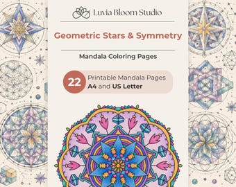 Desenhos de mandalas geométricas para colorir, 22 modelos para imprimir
