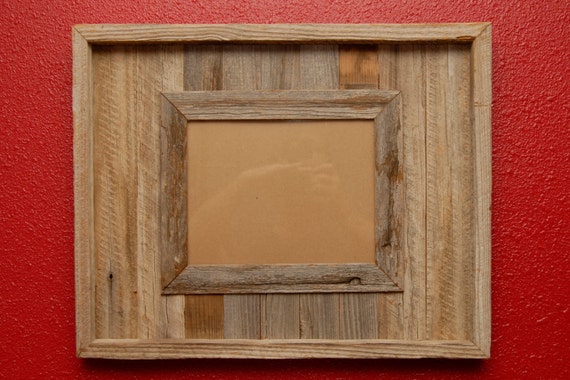 16x20 Rustic Barn Wood Picture Frame Holds 8x10 Photo Etsy