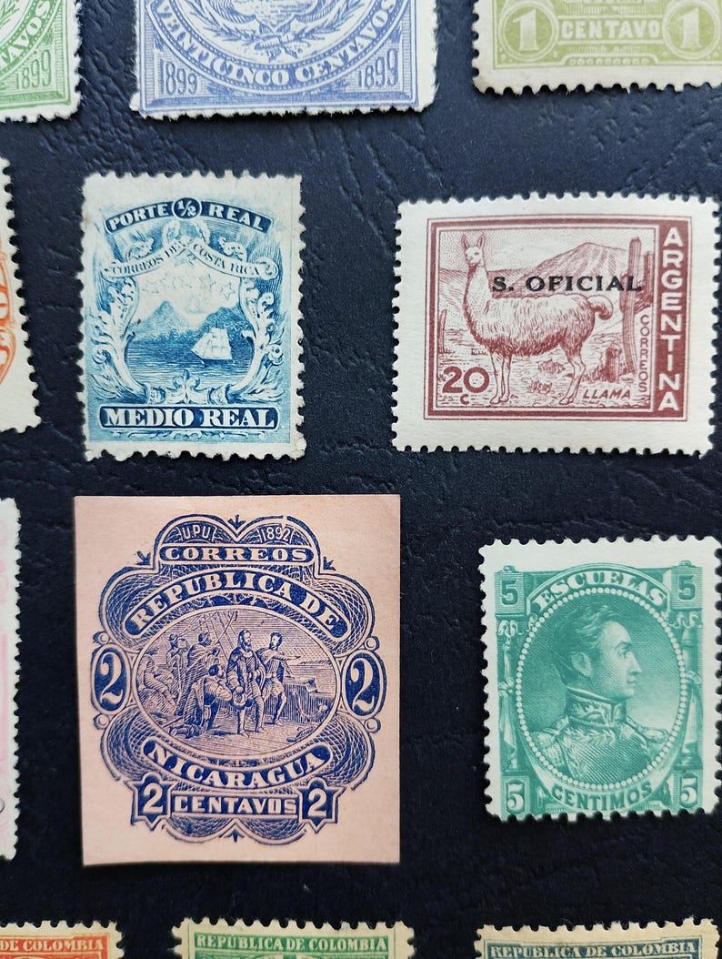 Timbrere Timbres d'Amérique latine non utilisés, trouvaille rare, timbres ...