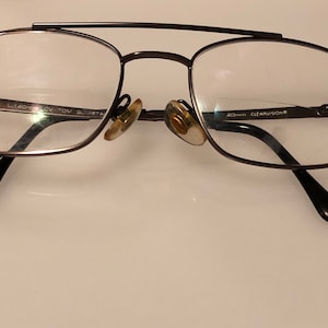 Clearvison Aviator Unisex Gafas -Gunmetal Doble Puente 1Vintage EyeGlasses RX 40mm -