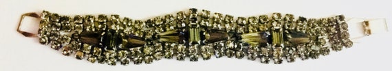 Light Pale Green Crystal Rhinestone Bracelet, 5 R… - image 7