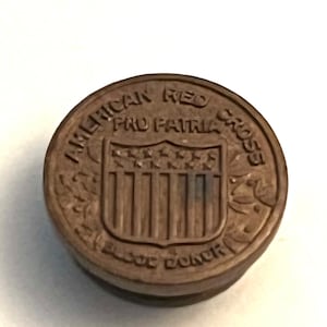 Vintage 1930’s AMERICAN Red Cross Lapel Pin- Bronze