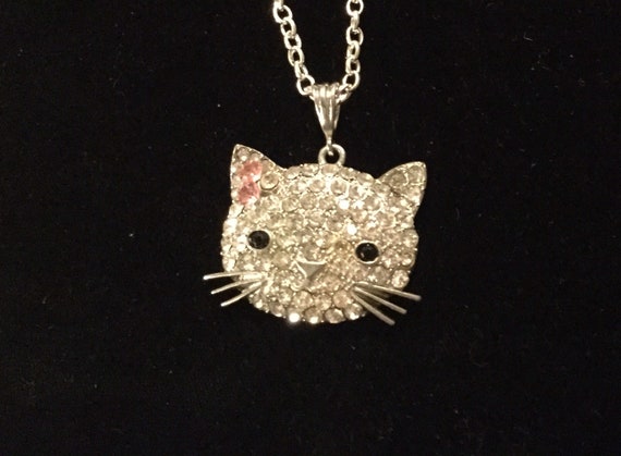 Hello kitty rhinestones necklace, Women's Fashion, Jewelry & Organizers,  Necklaces on Carousell