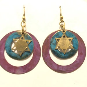 Patina Hoop & Star Earrings