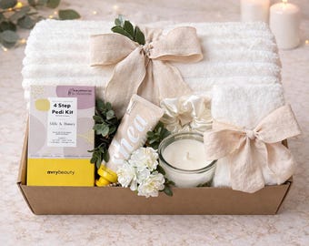 Gemütliche Self Care Geschenkbox für Frauen, Denken an Sie Geschenk, Spa-Geschenkkorb, Gute Besserung Box, Entspannungspflegepaket