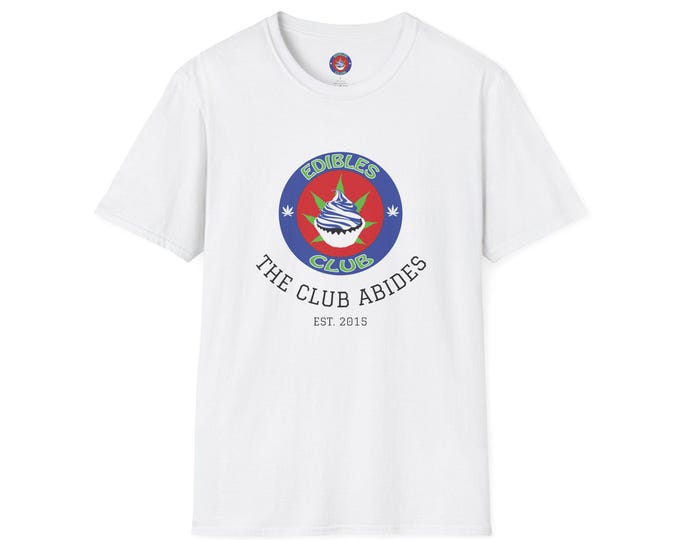The Club Abides Edibles Club Logo T-Shirt | Retro Cannabis Cup Design