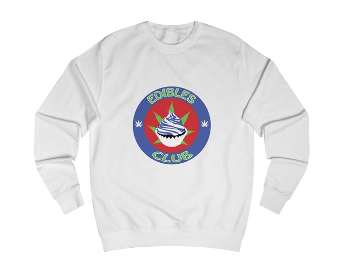 Edibles Club logo Sweatshirt | cannabis cupcake graphic crewneck