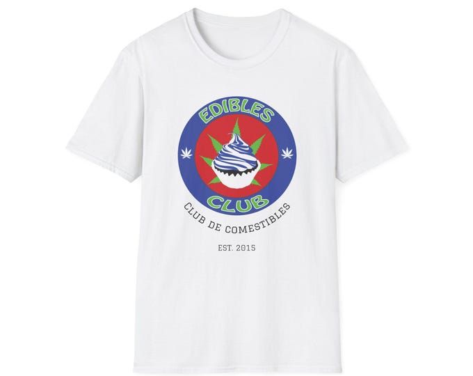 Club de Comestibles Edibles Club cupcake logo T-Shirt | Cannabis pastry graphic tee