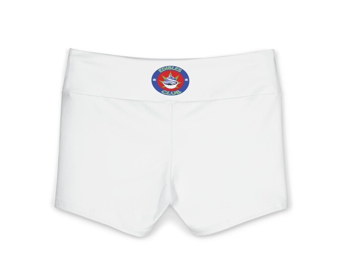 Edible Club Cupcake Back Logo Yoga Shorts | Polyester Athletic Shorts