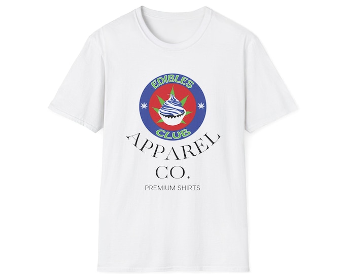 Edibles Club Apparel Co. T-Shirt | Retro Logo Cannabis Leaf Dessert Design