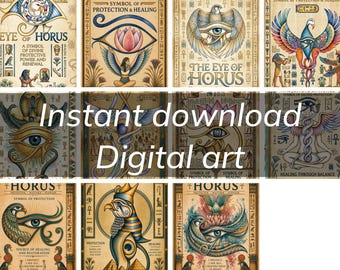 Eye of Horus Poster – Ancient Egyptian Symbol of Protection, Renewal (Digital Download)