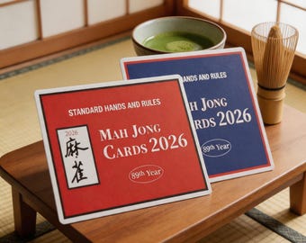 2026 Official Mahjong Card Set, Mah Jong Standard Rules Cards, A Set of 4 American Mahjong Instruction Manuals, 2026 Edition Reference