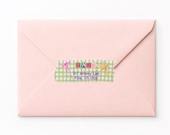 Whimsy and Girly Washi Tape Inspired Address Labels Digital Download
