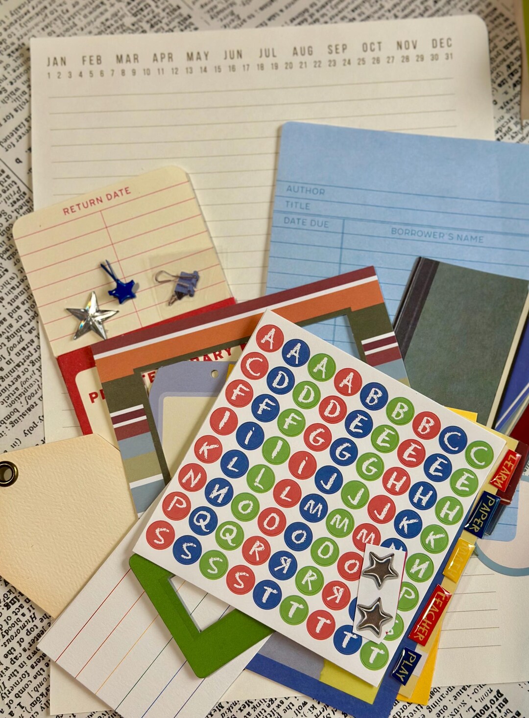 90s Library Scrap Pack - Etsy