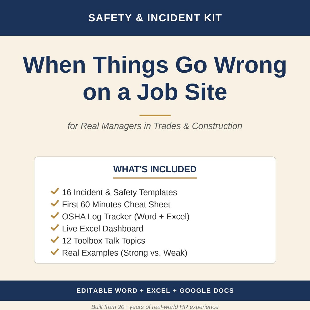Safety and Incident Documentation Kit for Field & Trades Businesses - Etsy