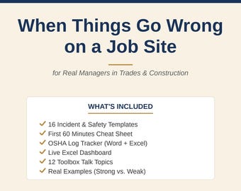 Safety and Incident Documentation Kit for Field & Trades Businesses