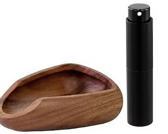 Premium Walnut Wood Coffee Bean Dosing Cup – Ergonomic Tapered Weighing Boat for Espresso Beans and Grinder Loading