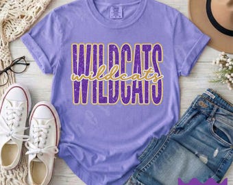 Camiseta de los Wildcats / Camiseta de los Wildcats / Camiseta con el espíritu escolar / Camiseta para el día del partido / Camiseta para mamás del equipo / Regalo para fans de los Wildcats / Conjunto con orgullo escolar / ¡Regalo para mamás deportistas!