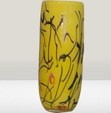 Yellow glass vase - Etsy 日本