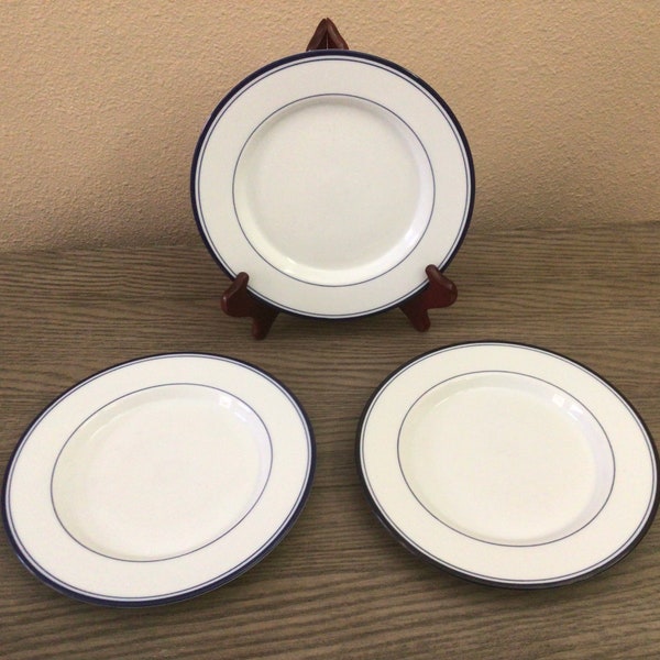 3 Dansk Concerto Allegro Blue 9" Lunch Salad Plates Portugal 78 dollar retail value Danish Modern