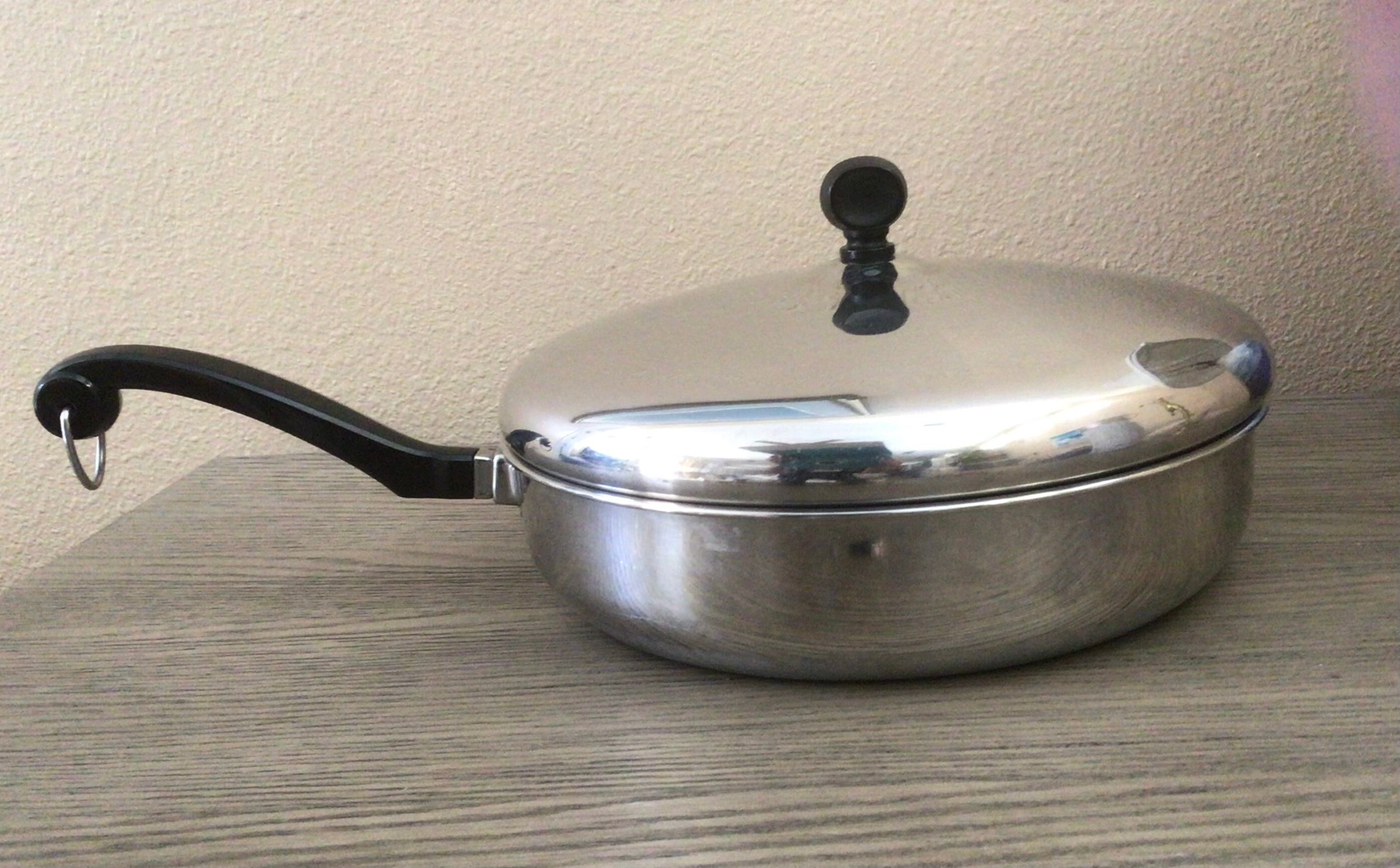 FARBERWARE 310-A VTG ELECTRIC SKILLET 12” HIGH DOME LID PAN STAINLESS STEEL