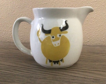 Arabia Finland Kaj Franck 4” Yellow Bull Pitcher Creamer Mid Century Modern