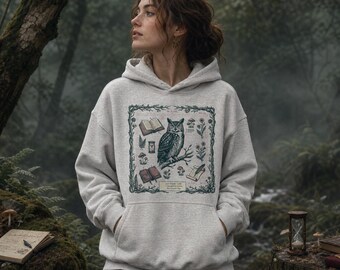 Lore Hoarder Guild Hoodie | Dark Academia Sweatshirt | Fantasy Book Lover Gift | Cottagecore Pullover | Witchy Aesthetic Hoodie
