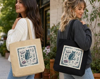 Lore Hoarder Guild Tote Bag | Book Lover Canvas Bag | Dark Academia Aesthetic | Witchy Cottagecore Tote | Gift for Readers